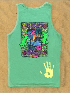 90’s style Gecko Hawaii hyper flash & glow in the dark tank